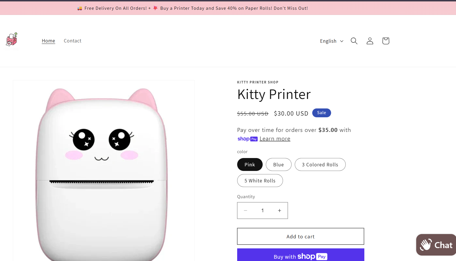 E-commerce Platform for KittyPrinter.shop